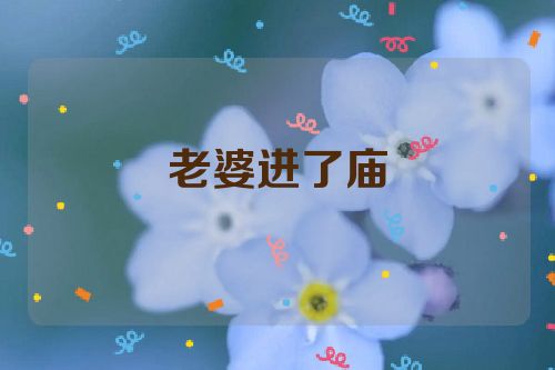 老婆进了庙