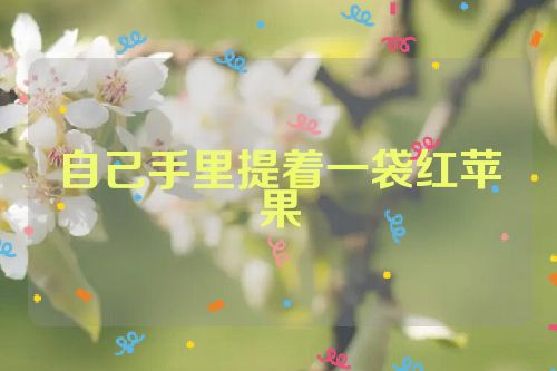 自己手里提着一袋红苹果