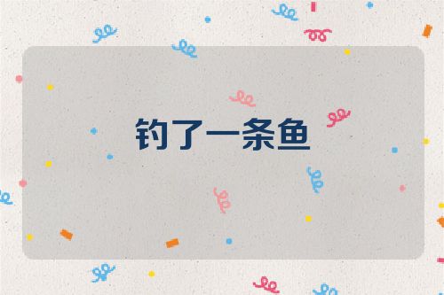 钓了一条鱼