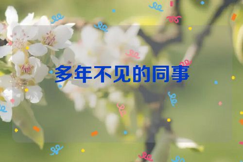 多年不见的同事