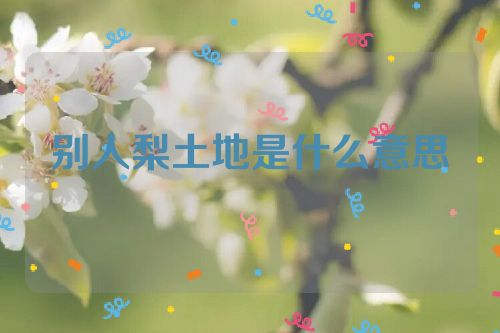 别人梨土地是什么意思