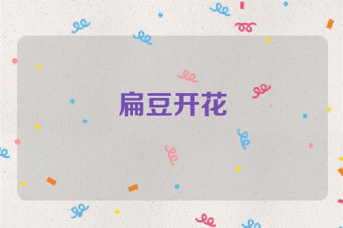 扁豆开花