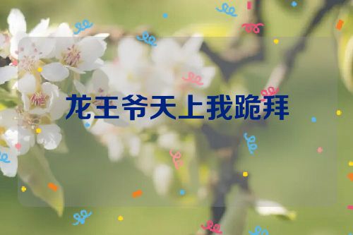 龙王爷天上我跪拜