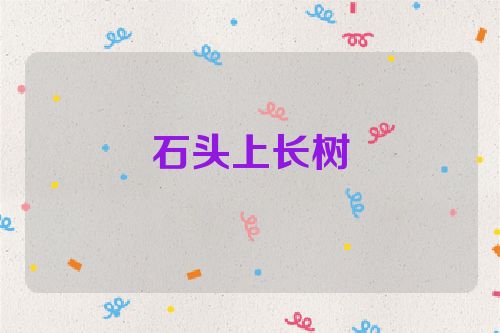 石头上长树