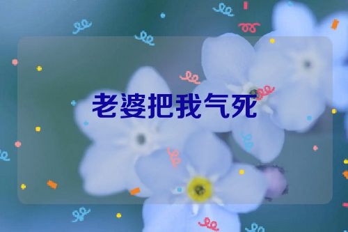 老婆把我气死