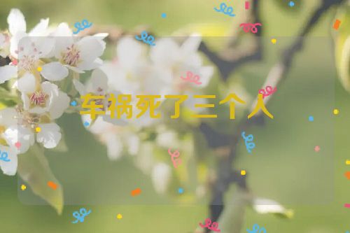 车祸死了三个人