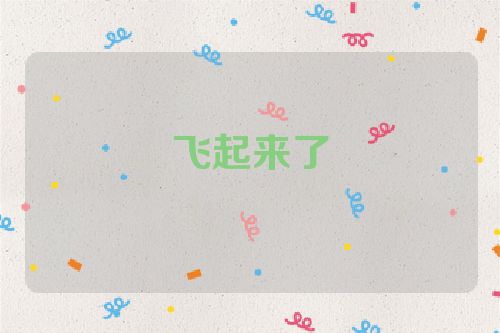 飞起来了