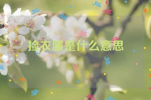 捡衣服是什么意思