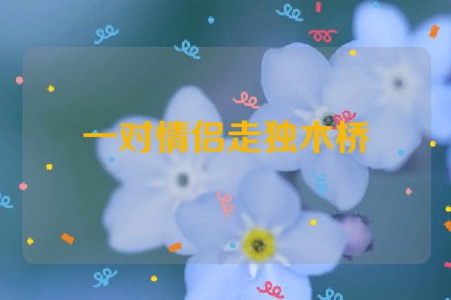 一对情侣走独木桥