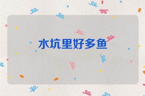 水坑里好多鱼