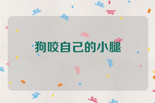 狗咬自己的小腿