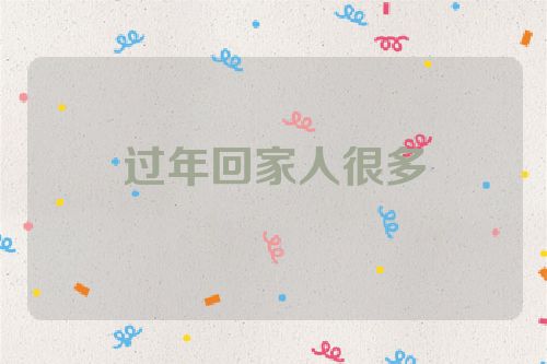 过年回家人很多