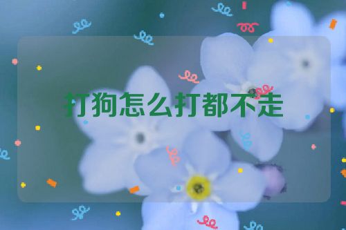 打狗怎么打都不走