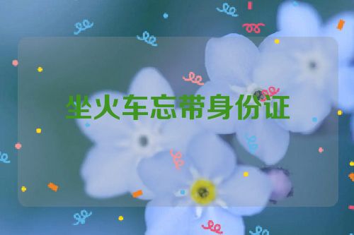 坐火车忘带身份证
