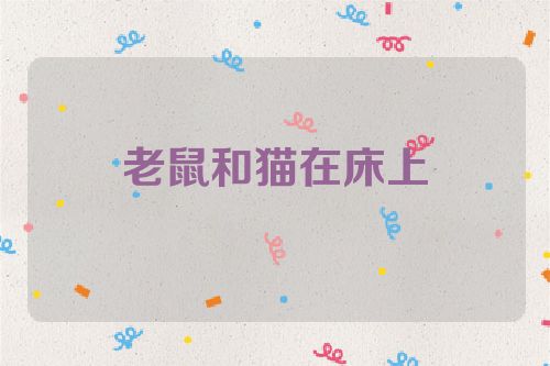 老鼠和猫在床上