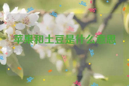 苹果和土豆是什么意思