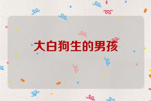 大白狗生的男孩