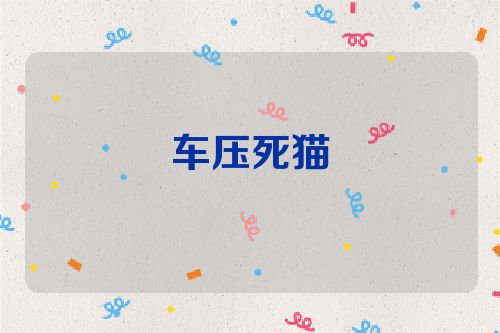 车压死猫