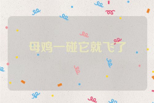 母鸡一碰它就飞了