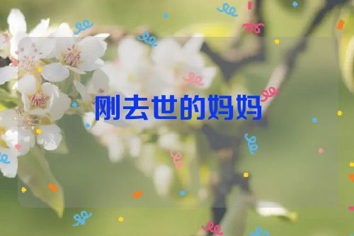 刚去世的妈妈