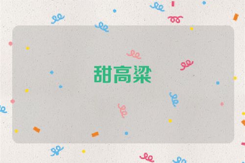 甜高粱