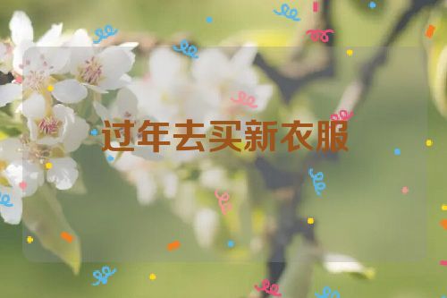 过年去买新衣服