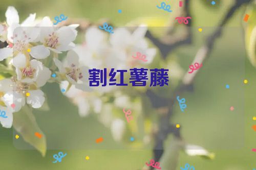 割红薯藤