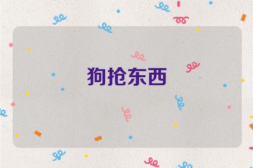 狗抢东西