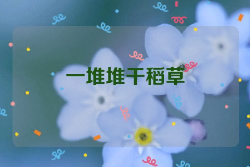 一堆堆干稻草
