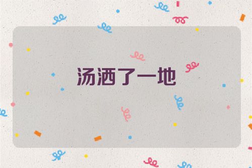 汤洒了一地
