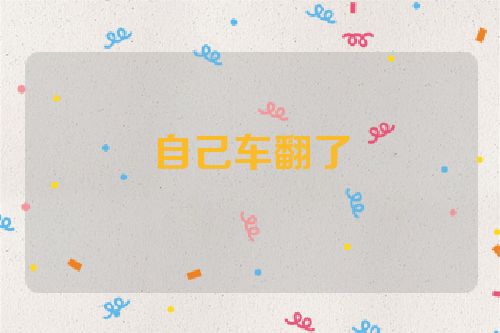 自己车翻了