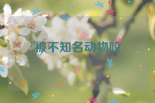被不知名动物咬