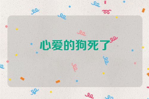 心爱的狗死了