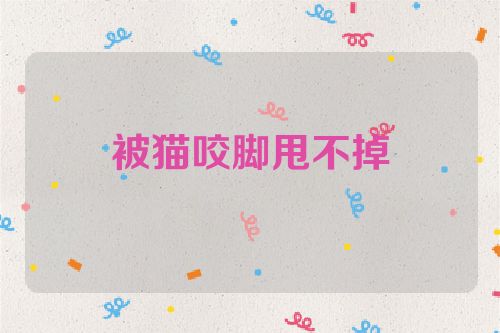 被猫咬脚甩不掉