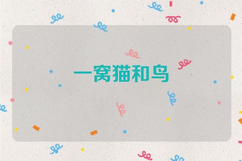 一窝猫和鸟