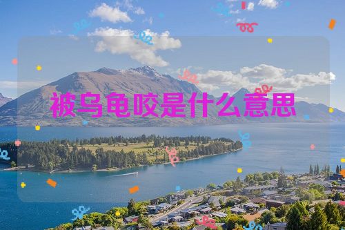 被乌龟咬是什么意思