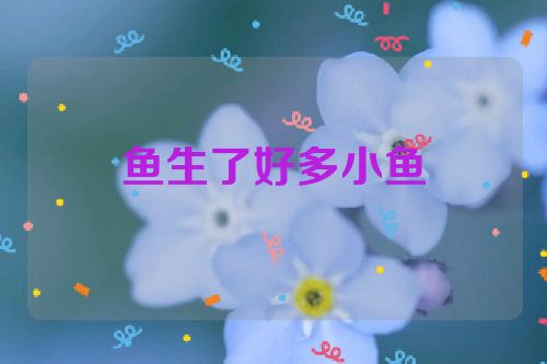 鱼生了好多小鱼