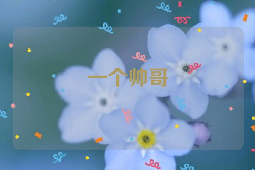 一个帅哥