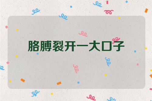 胳膊裂开一大口子