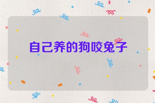 自己养的狗咬兔子