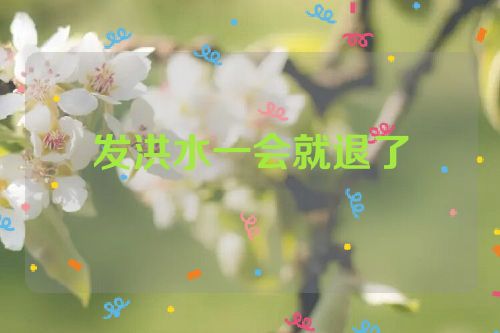 发洪水一会就退了