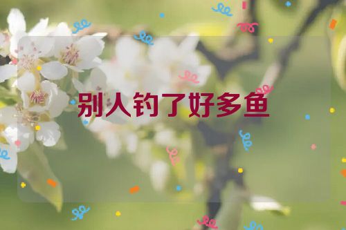 别人钓了好多鱼