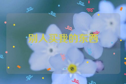 别人买我的东西