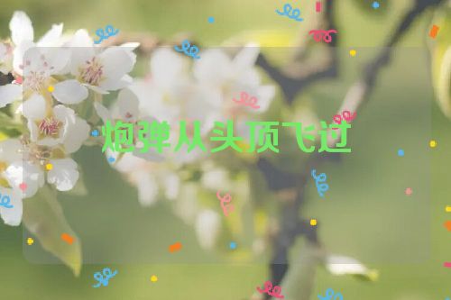 炮弹从头顶飞过