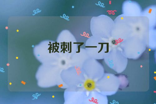 被刺了一刀
