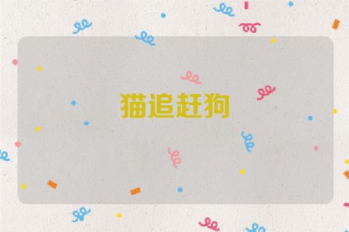 猫追赶狗