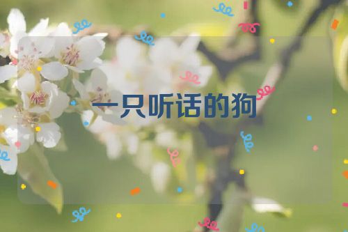 一只听话的狗