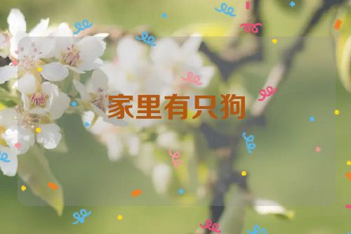 家里有只狗