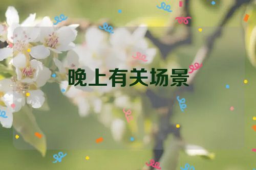 晚上有关场景