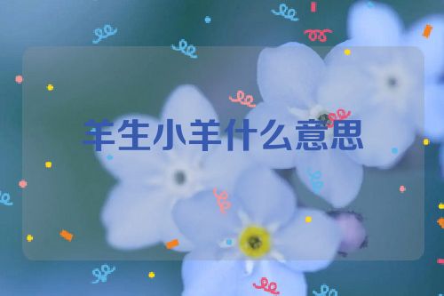 羊生小羊什么意思